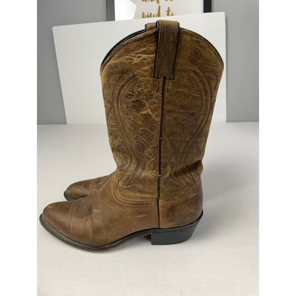 Cowboy Boots Men 9.5D Brown Western Leather Rustic Rodeo Country Americana Ranch main image 8